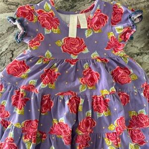 Matilda Jane Floral Kids Dress in Purple and Red